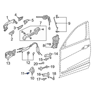 Acura OE - Door Lock Striker Plate Bolt