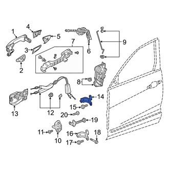 Acura OE - Front Right Upper Door Hinge