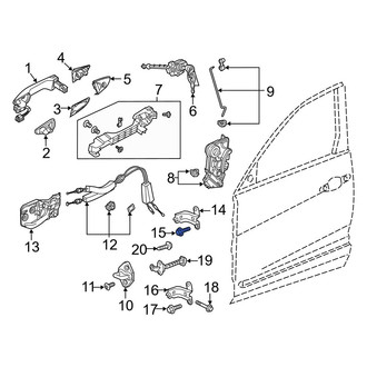 Acura OE - Lower Door Hinge Bolt