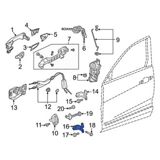 Acura OE - Front Right Lower Door Hinge