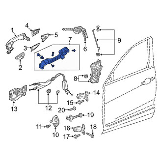 Acura OE - Front Right Exterior Door Handle Base