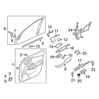 Acura OE - Front Left Door Mirror Switch