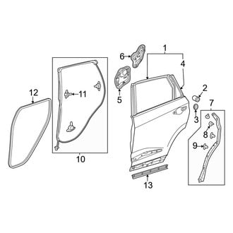 Acura OE - Rear Door - Door & Components