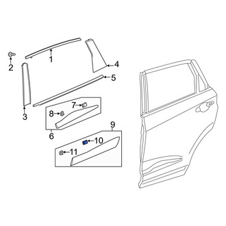 Acura OE - Lower Door Molding Clip
