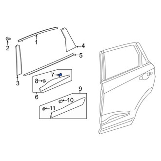 Acura OE - Lower Door Molding Clip