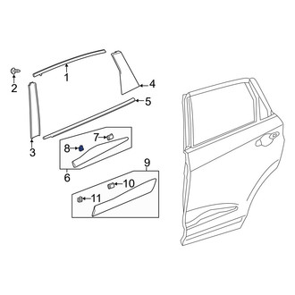Acura OE - Lower Door Molding Clip