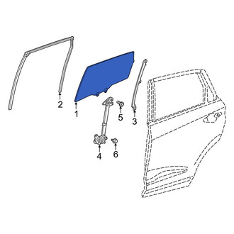 Acura OE - Rear Left Door Glass