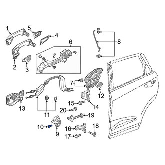 Acura OE - Door Lock Striker Plate Bolt
