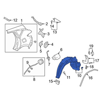 Acura OE - Rear Right Quarter Panel Splash Shield