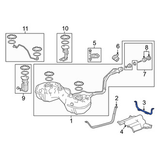 Acura OE - Right Fuel Tank Shield Bracket