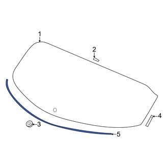 Acura OE - Rear Lower Back Glass Weatherstrip