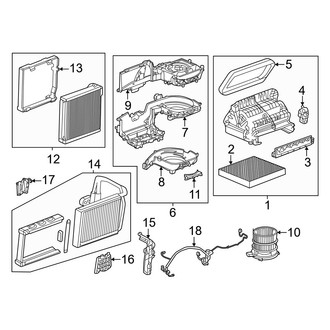 Acura OE - Air Conditioner & Heater - Evaporator & Heater Components (RWD)
