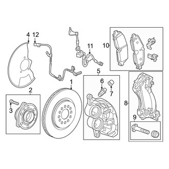 Acura OE - Front Suspension - Brake Components (A-Spec AWD)