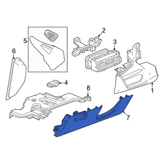 Acura OE - Front Left Instrument Panel Knee Bolster