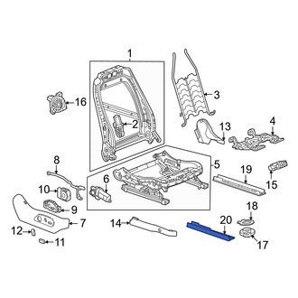 Acura OE - Front Right Inner Seat Track Cover