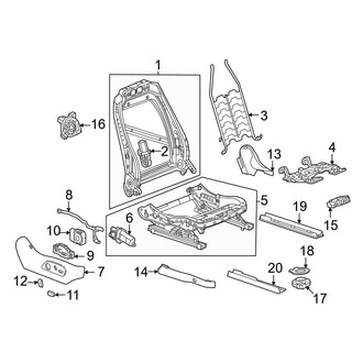 Acura OE - Seats & Tracks - Passenger Seat Components (Frames & Shields)