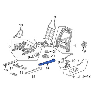 Acura OE - Front Left Seat Track Cover