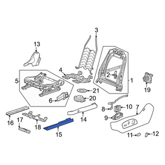Acura OE - Front Left Outer Seat Track Cover