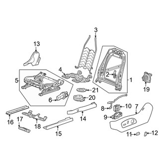 Acura OE - Seats & Tracks - Driver Seat Components (Frames & Shields)