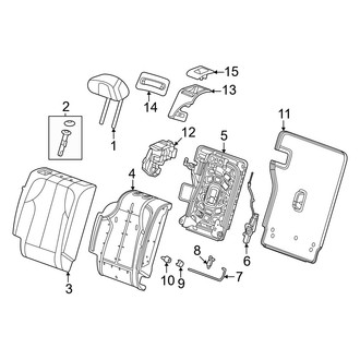 Acura OE - Seats & Tracks - Rear Seat Components (Seat Back, 40% Side)