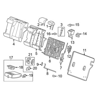 Acura OE - Seats & Tracks - Rear Seat Components (Seat Back, 60% Side)