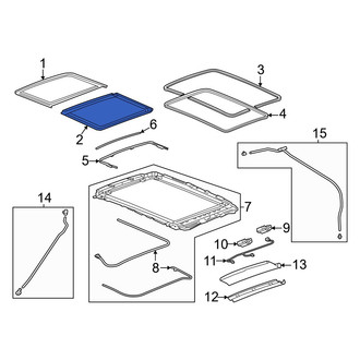 Acura OE - Rear Sunroof Glass
