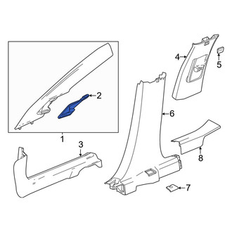 Acura OE - Left Body A-Pillar Trim Panel Insert