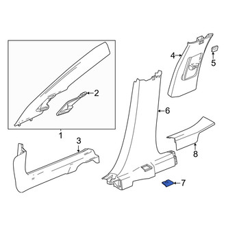 Acura OE - Lower Body B-Pillar Trim Panel Cap
