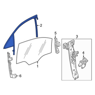 Acura OE - Front Left Window Channel