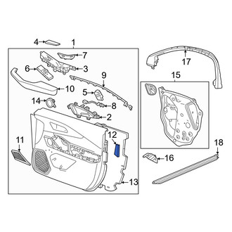 Acura OE - Left Door Interior Trim Panel Cap
