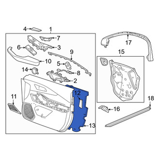 Acura OE - Front Door Panel Insulation