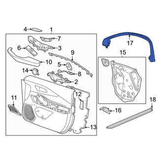 Acura OE - Front Left Door Window Molding