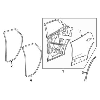 Acura OE - Rear Door - Door & Components