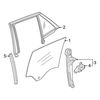 Acura OE - Rear Door - Glass & Hardware