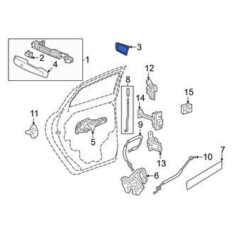 Acura OE - Front Right Exterior Door Handle Pad