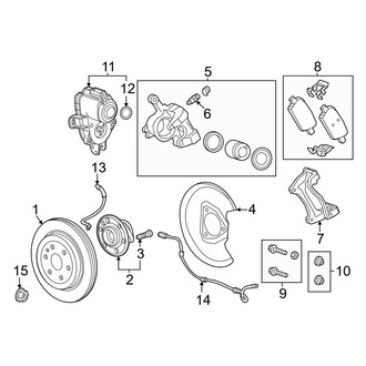 Acura OE - Rear Suspension - Brake Components