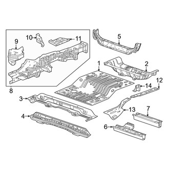 Acura OE - Rear Body & Floor - Floor & Rails