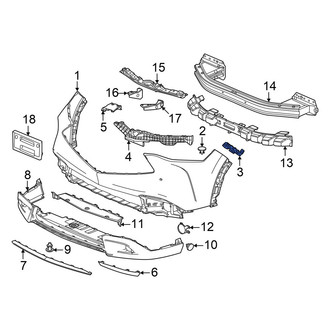 Acura OE - Front Right Bumper Cover Spacer