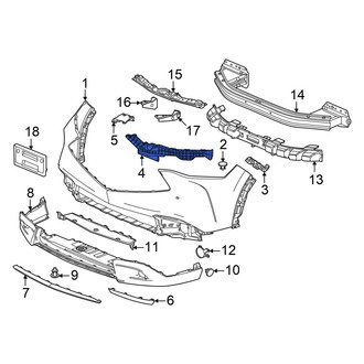 Acura OE - Front Right Bumper Cover Support Rail