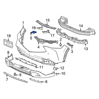 Acura OE - Front Right Bumper Cover Bracket