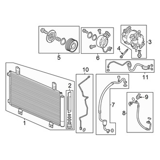 Acura OE - Air Conditioner & Heater - Condenser, Compressor & Lines