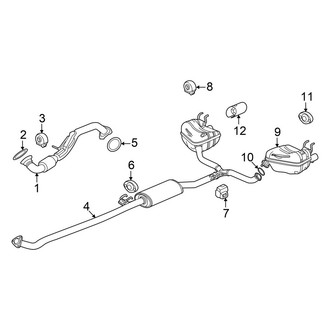Acura OE - Exhaust System - Exhaust Components (AWD)