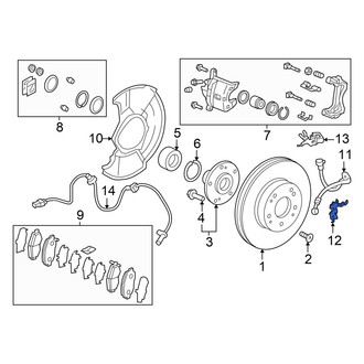 Acura OE - Front Left Outer Brake Hydraulic Line Bracket