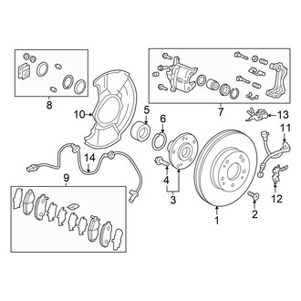 Acura OE - Front Suspension - Brake Components