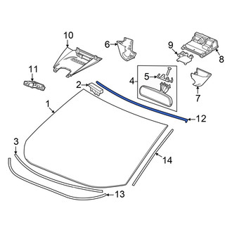 Acura OE - Front Upper Windshield Molding