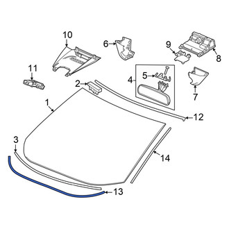Acura OE - Front Lower Windshield Molding