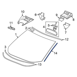 Acura OE - Front Center Windshield Molding