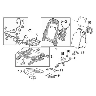Acura OE - Seats & Tracks - Driver Seat Components (Frame & Track)