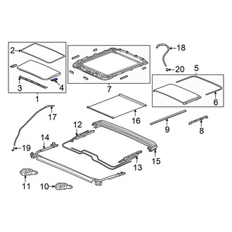 Acura OE - Left Sunroof Guide Rail