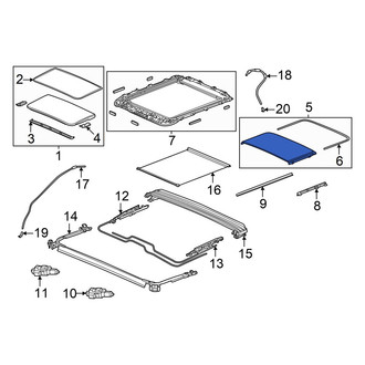 Acura OE - Rear Sunroof Glass